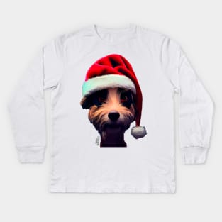 Christmas Funny dog Kids Long Sleeve T-Shirt